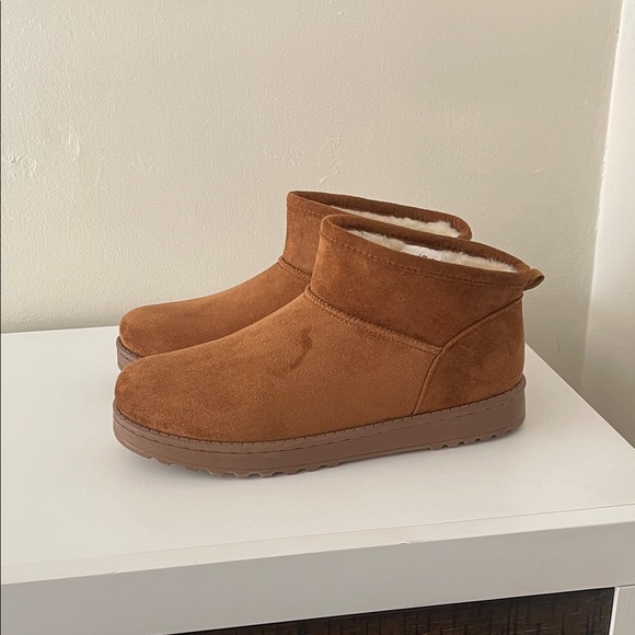 Women's Tan Ankle Boots - Picture 2 of 5